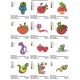 Collection Worms Embroidery Designs 04